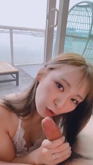 blonde asian dick - Attractive blonde Asian girl is sucking and jerking his big dick for the  cumshot | amateurest.com