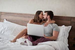 bedroom romantic sex - couple in love kissing - Passionate lovers having romantic and intimate  moments on the bed - Sex and passion concept. Stock Photo | Adobe Stock
