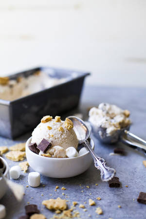 Homemade S&m Porn - An easy Homemade S'more Frozen Yogurt recipe using only 7 ingredients!  Because S