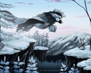 Anime Furry Wolf Porn Peace Pipe - My lovely Winter Lethan Lorenzo jumping through the snow! This outstanding  piece of art was done by the amazing and talented for myself as a comm.