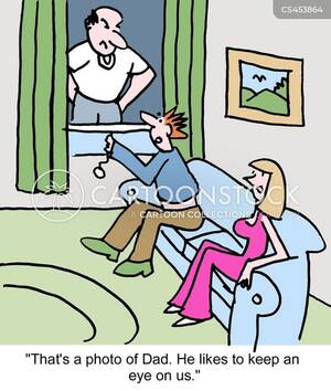 Fog Cartoon Porn Daddy - Protective Father Cartoons and Comics - funny pictures from CartoonStock