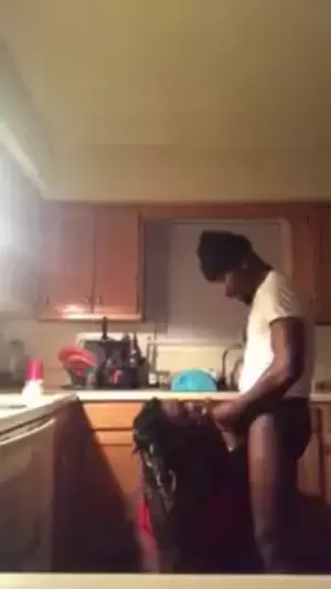 bbw fucking black kitchen - Black BBW Has a Quick Kitchen Fuck | xHamster