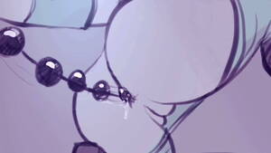 anal bead cartoon - Cara Dune anal beads animation practice | xHamster