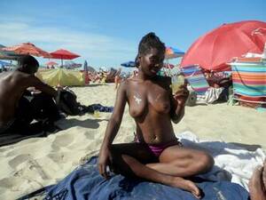 fat black girl nude beach - Blacks on blondes girls