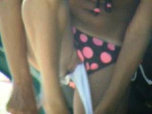 changing bikini - Beach change and pussy oops