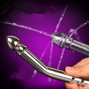 anal water insertion - Stainless steel water enema butt plug anal clean wash toys dildo porn sex  products penis gay