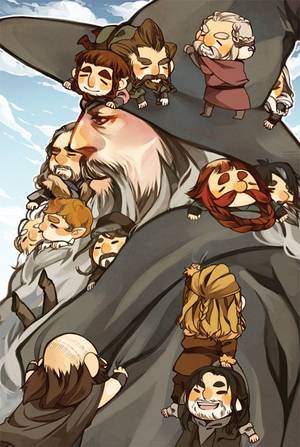 Lord Of The Rings Dwarf Porn - Gandalf with Bilbo and the Dwarves from \