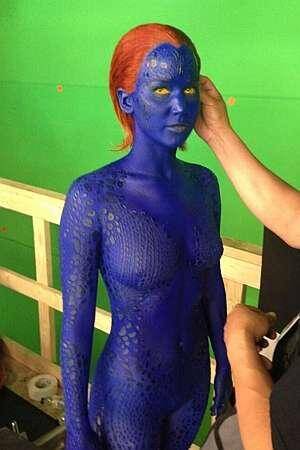 Mystique From X Men Porn - Jennifer Lawrence as Mystique in 'X-Men' â€“ see her naked and blue | Page Six