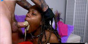 brianna ebony deepthroat - Obedient 19yo Ebony Deepthroat Fucked - Tnaflix.com