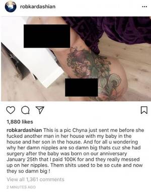 Chyna Black Pussy - Rob Kardashian Exposes Blac Chyna's Cheating With Explicit Photos ::  Hip-Hop Lately