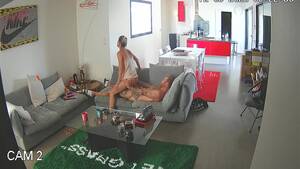 couples having sex caught on security camera - Couple having sex in front of hacked ip cam