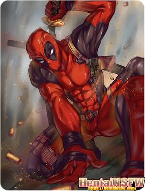 Deadpool Sex Hentai - SFW full color sexy hentai comics parody art of Marvel's X-men Deadpool  with his legs spread wide in fan service illustration. - Hentai NSFW