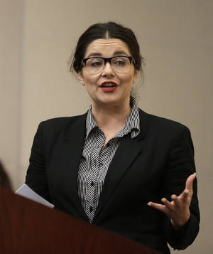 Harry Potter Porn Captions - Porn actress Maxine Holloway gestures while speaking before an Occupational  Safety & Health Standards Board hearing