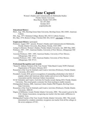 Fau Student Porn - Curriculum Vitae - Florida Atlantic University