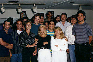 Maggie Simpson Hentai Porn - Part of the writing staff of The Simpsons in 1992. Back row, left to right:  Mike Mendel, Colin ABV Lewis (partial), Jeff Goldstein, Al Jean (partial),  ...