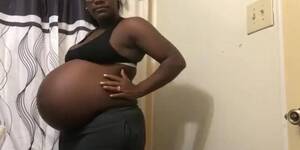 black pregnant stomachs - Huge Belly Playing & Stretching - Tnaflix.com
