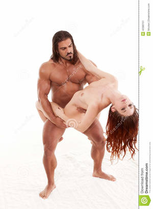 Erotic Sensual Sex Women - Interracial Barbarian Sensual Couple In Love And Sex Stock Photo ... jpg  957x1300