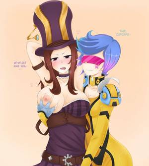 Jinx League Of Legends Lesbian Porn - vi and caitlyn lesbian