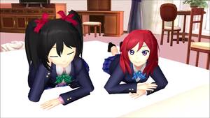 Anime Lesbian Fart - Nico Farts in Maki's Face - ThisVid.com