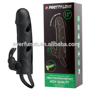 Dildo Condom Porn - Prettylove Vibrating Penis Sleeve Reusable Condom Cock Ring Dildo  Enlargement Electric Bullet Vibrator Sex Toy for