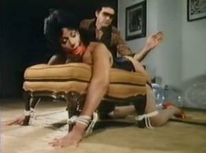 fun spanking and bondage - Vanessa del rio tied over an ottoman and spanked hard. That's some pretty  good bondage porn ...