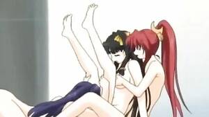 hot anime lesbian threesome - Lesbian threesome and dp in sexy hentai - CartoonPorn.com