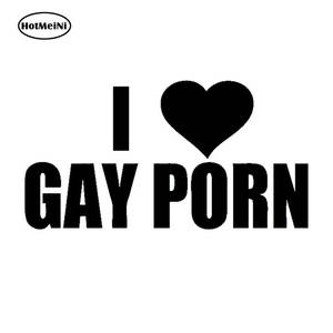 Funny Car Porn - HotMeiNi 12*5 cm I Love Gay Porn Funny Prank Car stickers JDM Drift car