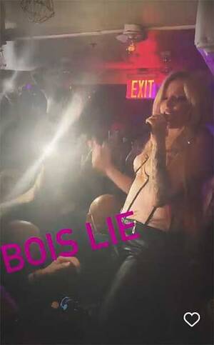 Avril Lavigne - Avril Lavigne rocks nude corset and leather for wild A-list night out - see  photo | HELLO!