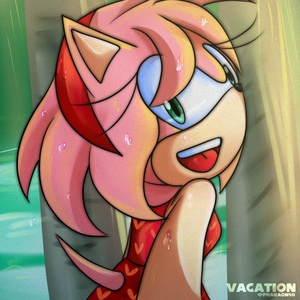 Amy Rose Porn Cum - Amy Rose Fanart I drew : r/SonicTheHedgehog