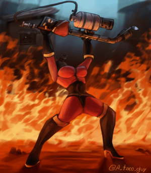 Fem Pyro Porn Animated - Femme Pyro (by me) : r/tf2