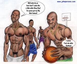 Basketball Player Cartoon - White girl meets black basketball players and gets to suck and fuck black  cocks - CartoonTube.XXX