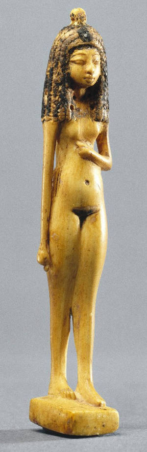 Naked Egyptian Sex Statues - A Small statue of a Nude Girl - Egypt ca. 1390-1353 BCE.