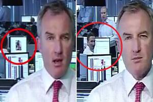 live tv show - Cringe-inducing moment a banker is caught watching PORN on his work  computer in the background of a live TV report | The Irish Sun