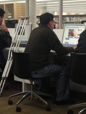 caught in public - nnahuang Grumble Bum A man is watching porn at the library Â· Got  CaughtPublic ...