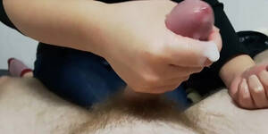 asian handjob dick - Japanese Girl Lubes Up White Dick With Slow Motion Cumshot HD SEX Porn  Video 4:44