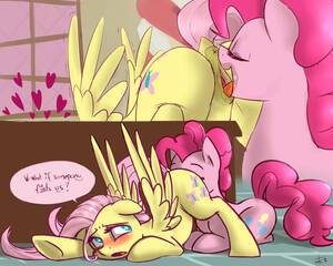 Fluttershy Lesbian - Rule34 - If it exists, there is porn of it / cradeelcin, fluttershy (mlp),  pinkie pie (mlp) / 1032398