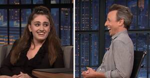 Jennifer Lawrence Blowjob Porn - Rachel Sennott Talks Seth Meyers' Ex-Intern Blowjob Tweet