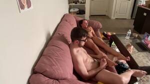 Jilling Off Watching Porn - Amateur couple watching porn during mutual masturbation and fuck