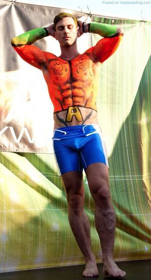 Gay Body Paint Porn - Body Painting Jocks (4)