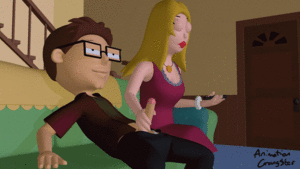 nice tv toon porn gifs - Watching TV is way more fun when Francine Smith gives you a handjob during  the process! â€“ American Dad Porn