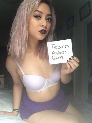 large breasted asian teens - Big breasted asian chicks make nude selfies in front of mirror Picture #6