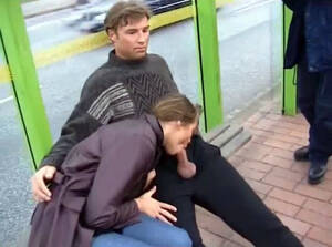 blowjob public - Shameless blowjob on a bench of bus stop - public, blowjob porn at ThisVid  tube