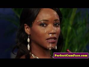 British Ebony Blowjob - British ebony milf facialized after sucking - XVIDEOS.COM