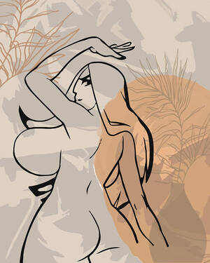 american cartoon girls nude - Big boobs an booty cartoon character line art sexy girl print naked woman  drawing ass story Poster by Mounir Khalfouf - Fine Art America