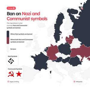 Nazi Euro Porn - Where Nazi and Communist symbols are banned (Instagram: @geo.ranking) :  r/MapPorn
