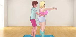 Cartoon Yoga Instructor Porn - Yoga instructor fucks that busty blonde in this adult cartoon - MomVids.com
