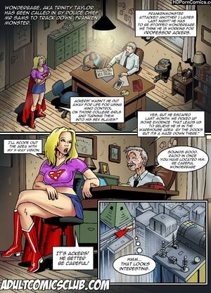 Adult Porn Comics - Wonderbabe vs Frankenmonster Sex Comic | HD Porn Comics