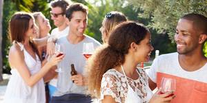 adult swinger lifestyles - Couples drinking wine