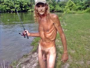 long hair mature - White Mature Guy Long Hair Hippy Nude Redneck outside fishing