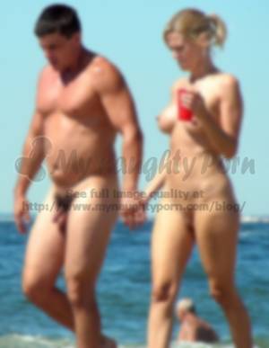 fat pussy lips and big tits - My wife with huge fat pussy with big pussy lips and her big firm tits likes  to walk nude on a beach with my tiny hairy dick